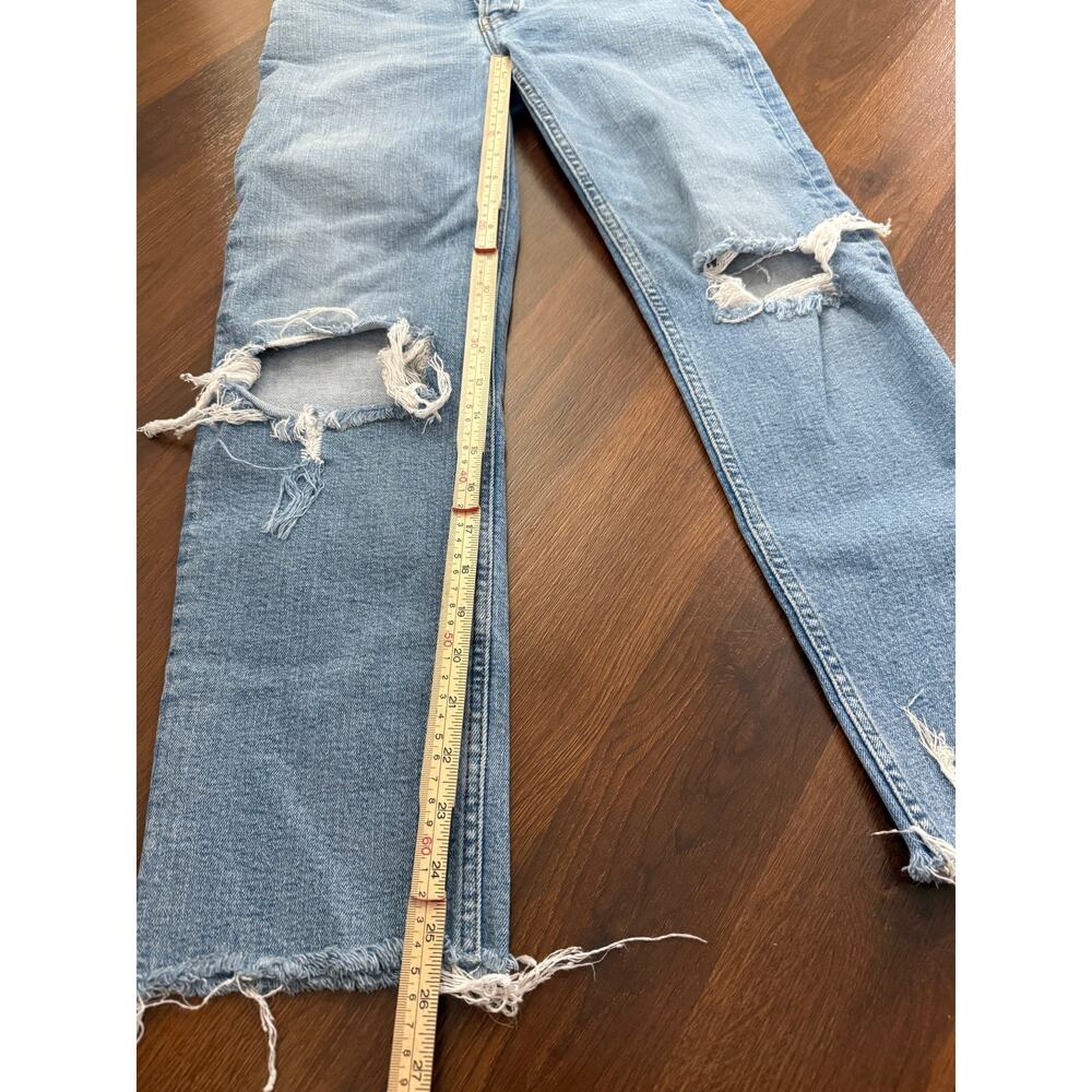 Re/Done 70s Stove Pipe Jeans Destroyed Dawn Casual Minimalist Denim Sz 26 - Picture 7 of 10